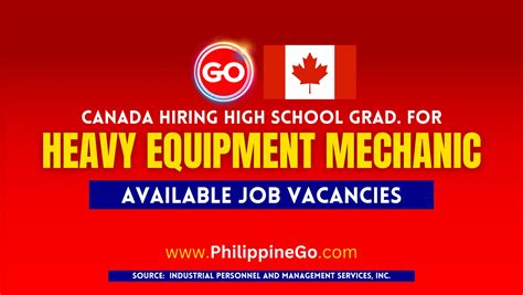poea canada job hiring 2024|HEAVY EQUIPMENT MECHANIC Job Hiring in Canada for .